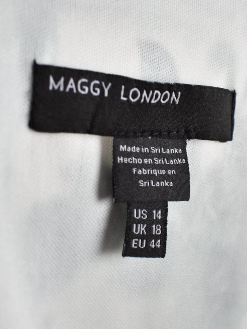Maggy London Floral V-neck Color Block Sheath Dress - 14 - Picture 10 of 10